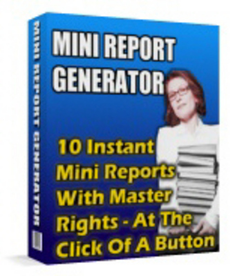 Product picture ** Easy Mini Report Generator Software ** 